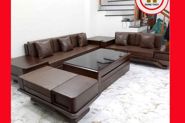 sofa gỗ 2 văng Thanh Miện