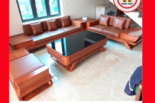 Bộ ghế sofa 2 văng thuyền cánh cong gỗ sồi Nga SG95 kyanh 3