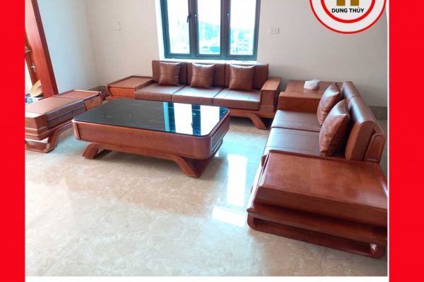 Bộ ghế sofa 2 văng thuyền cánh cong gỗ sồi Nga SG95 kyanh 3