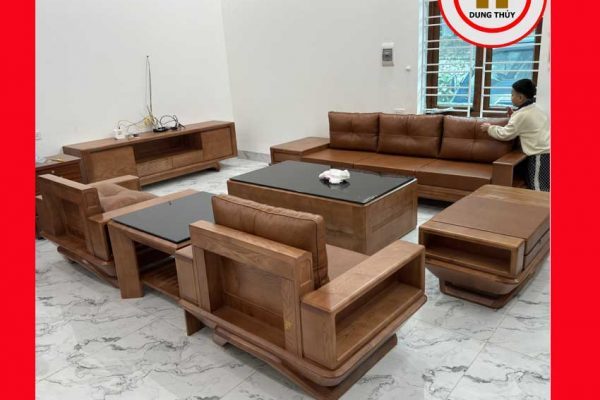 Bộ ghế sofa đối phi thuyền gỗ sồi Nga GT44 vandinh 2