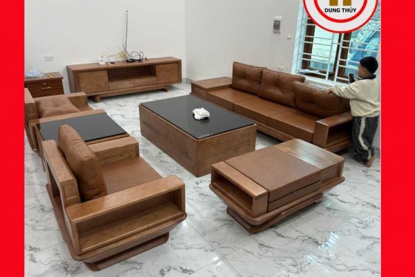 Bộ ghế sofa đối phi thuyền gỗ sồi Nga GT44 vandinh 2