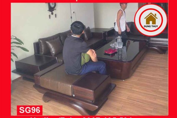 Sofa 2 văng kim cương gỗ sồi Nga SG96